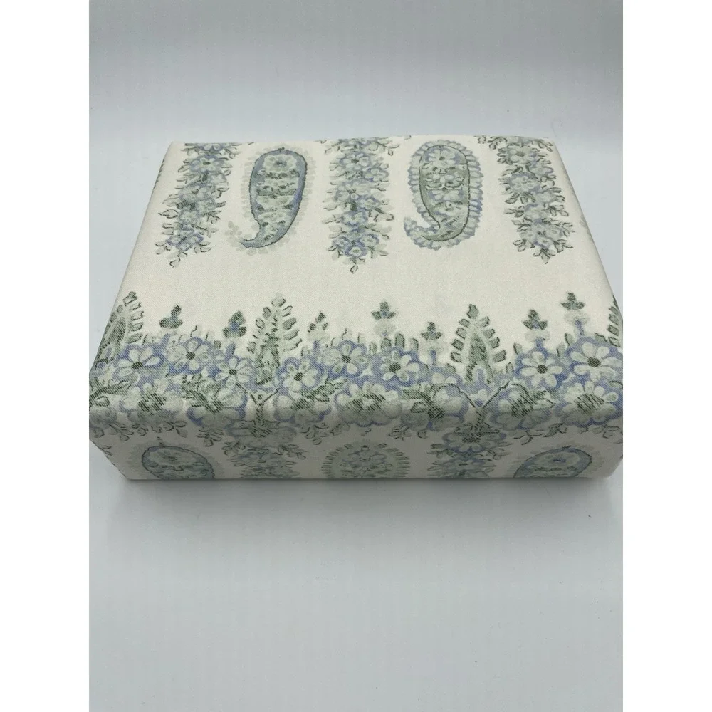 Ralph Lauren Camile Paisley KING Duvet Cover‎ Sage Green/Chambray New